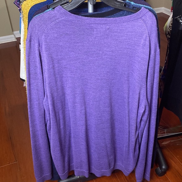 Slim Fit Men Sweater Light Purple - Picture 2 of 3
